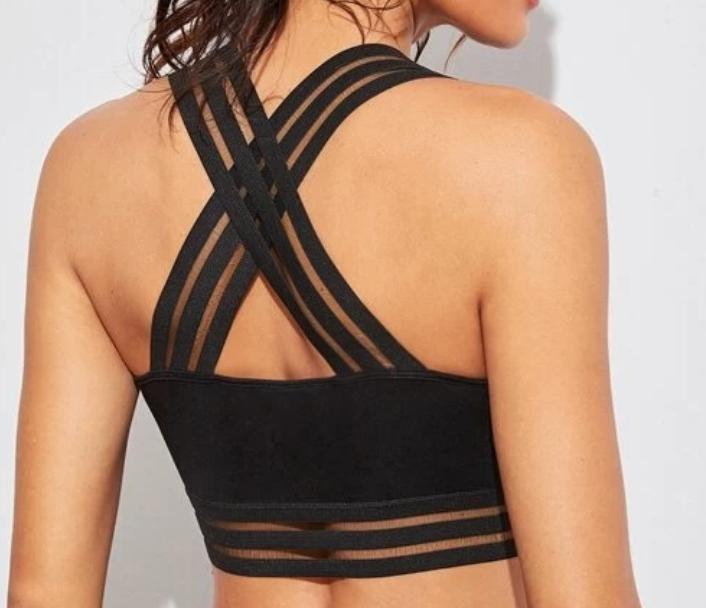 Criss cross back mesh sports bra – LaDiosa Sportswear