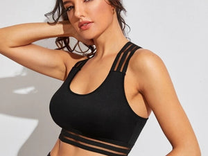 Criss cross back mesh sports bra – LaDiosa Sportswear